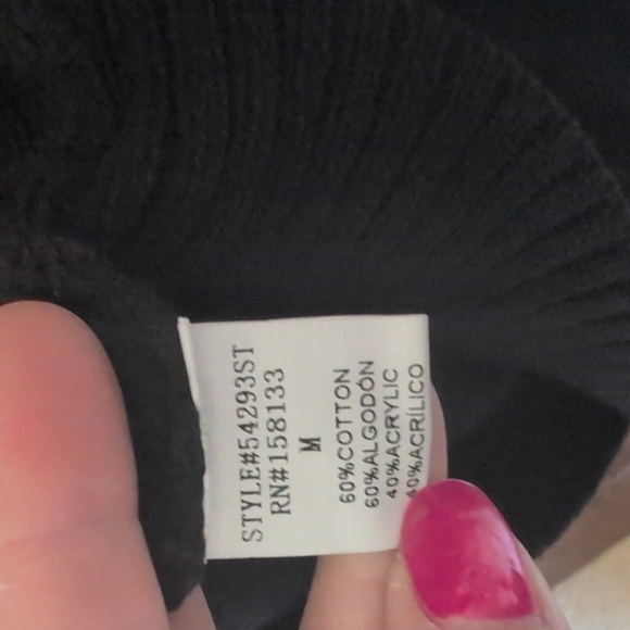 New With Tags Pink Clover Stitch Fix Gabriel Mock Neck Textured Sweater Size Med - Picture 5 of 6